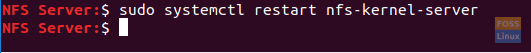 Restart The NFS Kernel Server