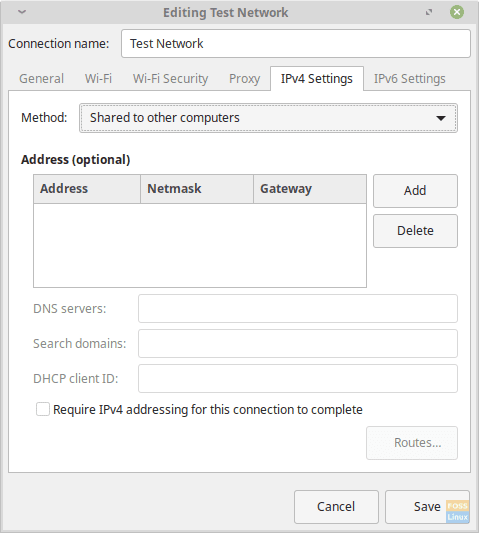 IPv4 settings.