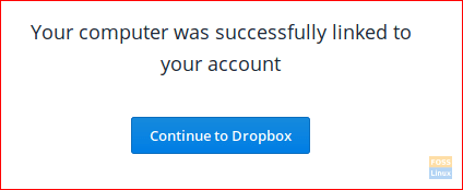 Confirmation Message For Linking Your Account