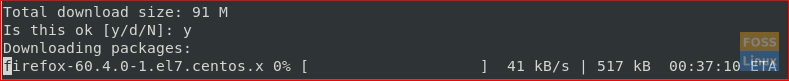 Downloading Firefox Package
