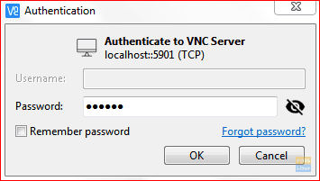 Enter The VNC Server Password
