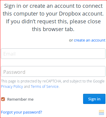 Enter Your Dropbox Username Or Create New Account