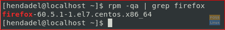 Firefox version using rpm command