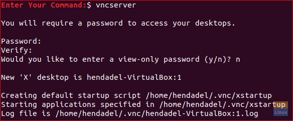 Generate The VNC Server Configuration File