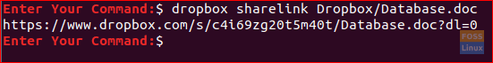 Get A Shared Link For A File