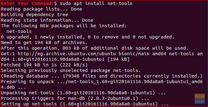 Install The Net Tools Package