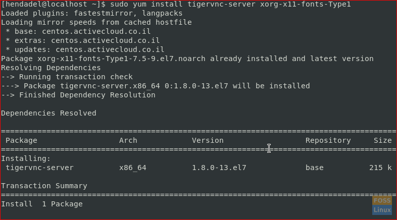 Install Tigervnc Package