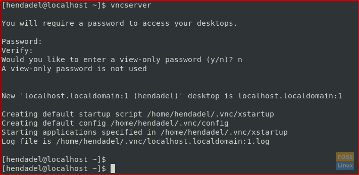 Set A VNC Password