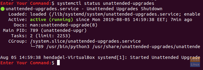 Check The unattended-upgrade Package Status