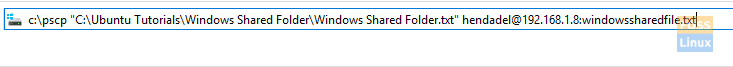 Copy File From Windows To Ubuntu Via SSH