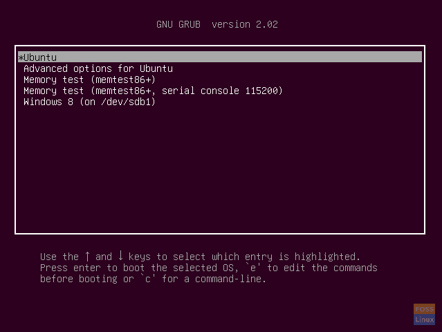 Dual Boot Menu