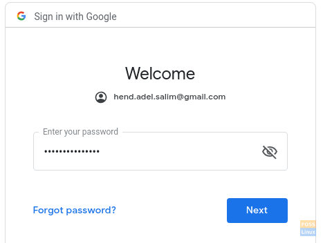 Enter Your Google Account Password