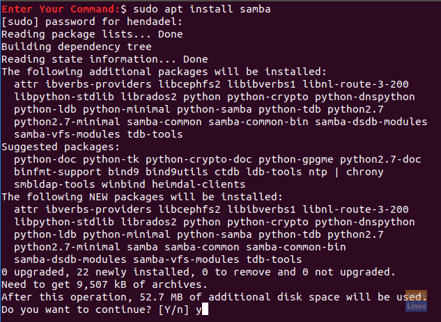 Install Samba Package On Ubuntu