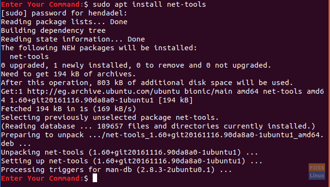 Install net-tools Package