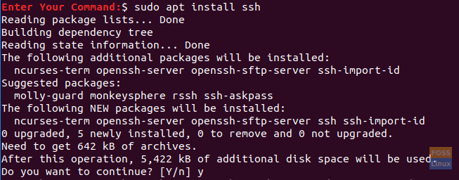 Install ssh Package On Ubuntu
