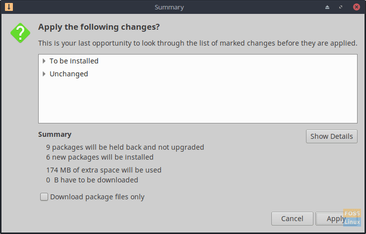 Apply the following changes when prompted