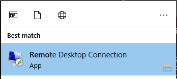 Open Remote Desktop Connection Application Windows