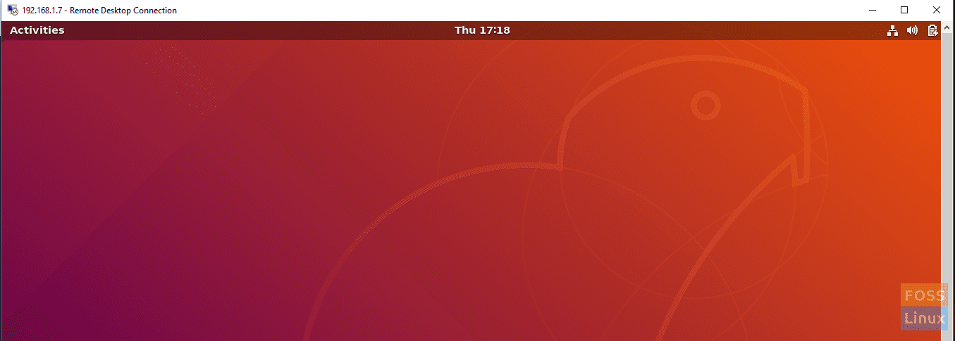 Remotely Logged In To Your Ubuntu Machine Via Remote Desktop Connection