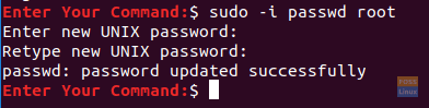 Set Password To Root Account