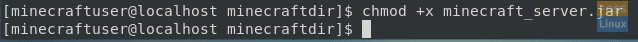 Set Permissions On Minecraft Server Downloaded Files On CentOS