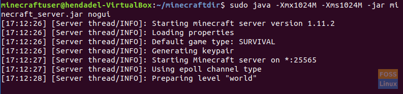 Start The Minecraft Server