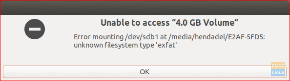 The exFAT USB Mounting Error