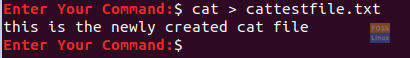 Create a File Using The Cat Command