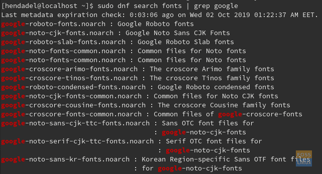 Filter Results By Google Fonts Only
