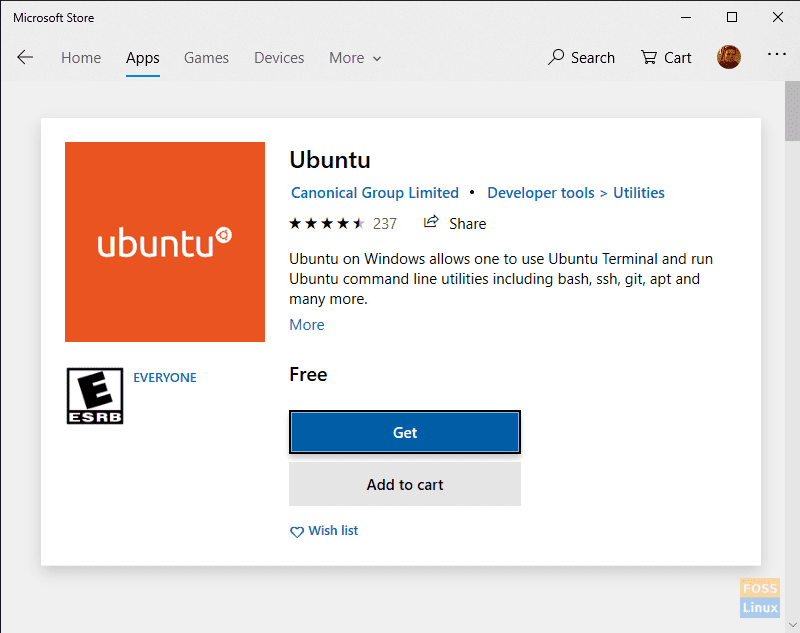 Get Ubuntu from the Microsoft Store