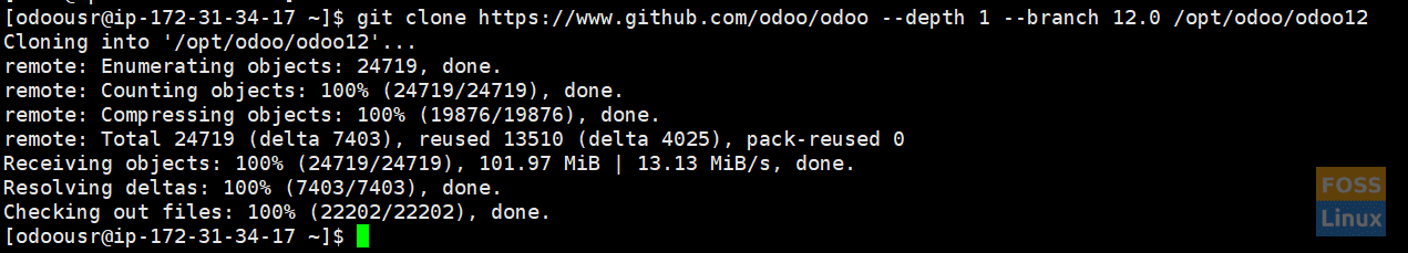 Git Clone Odoo12