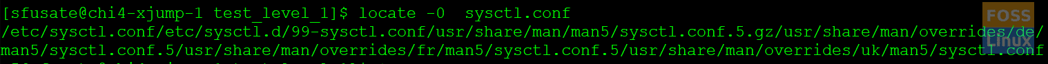 How to display the result of 'locate' command in one line