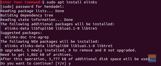 Install The elinks Package On Ubuntu