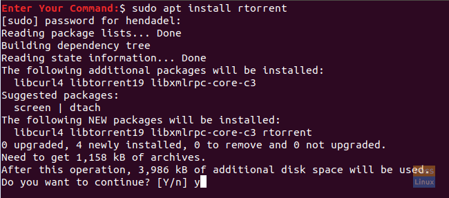 Install The rTorrent Package On Ubuntu