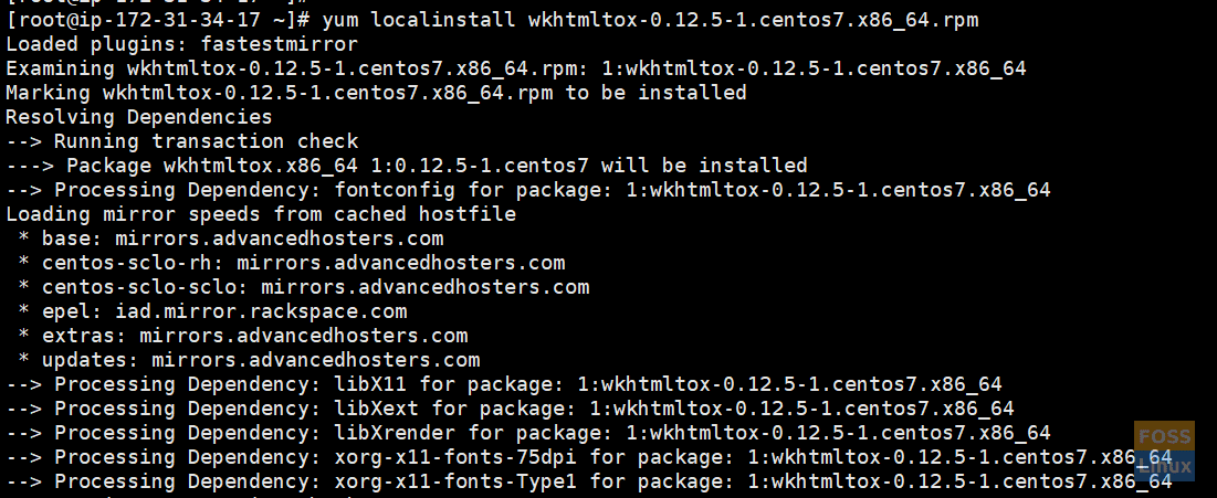 Install wkhtmltopdf Package