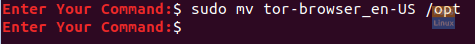 Move Created Tor Directory To The opt Directory