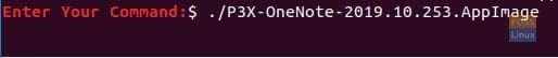 Open The p3x-onenote Application Using The AppImages