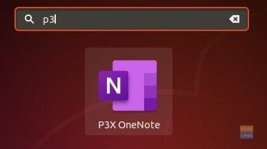 Open The p3x-onenote Application
