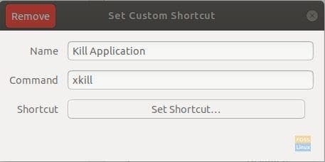 Press The Set Shortcut Button