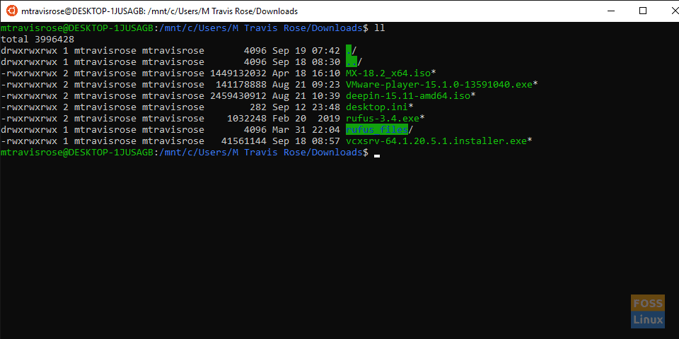 Access your Windows files in WSL via /mnt/c/