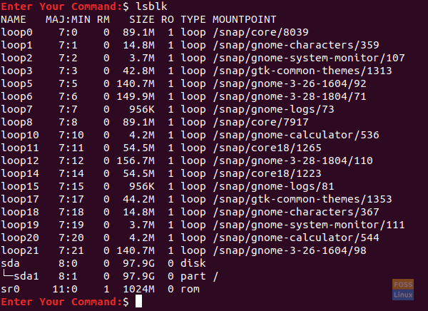 List Block Devices on Ubuntu