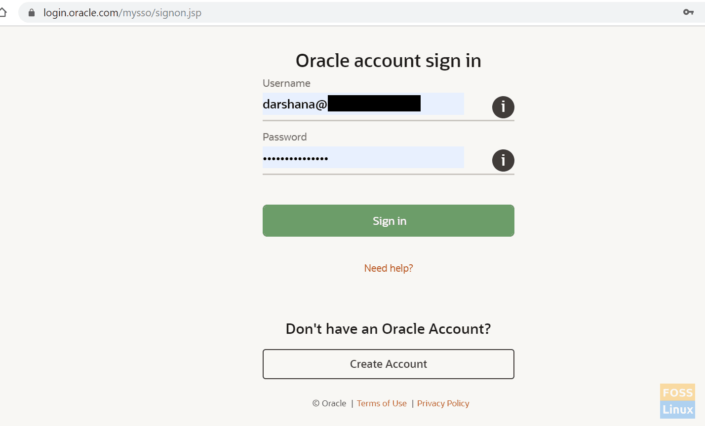 Oracle Login