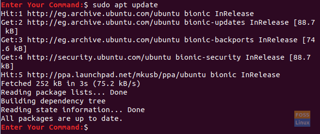 Refresh Ubuntu Package List