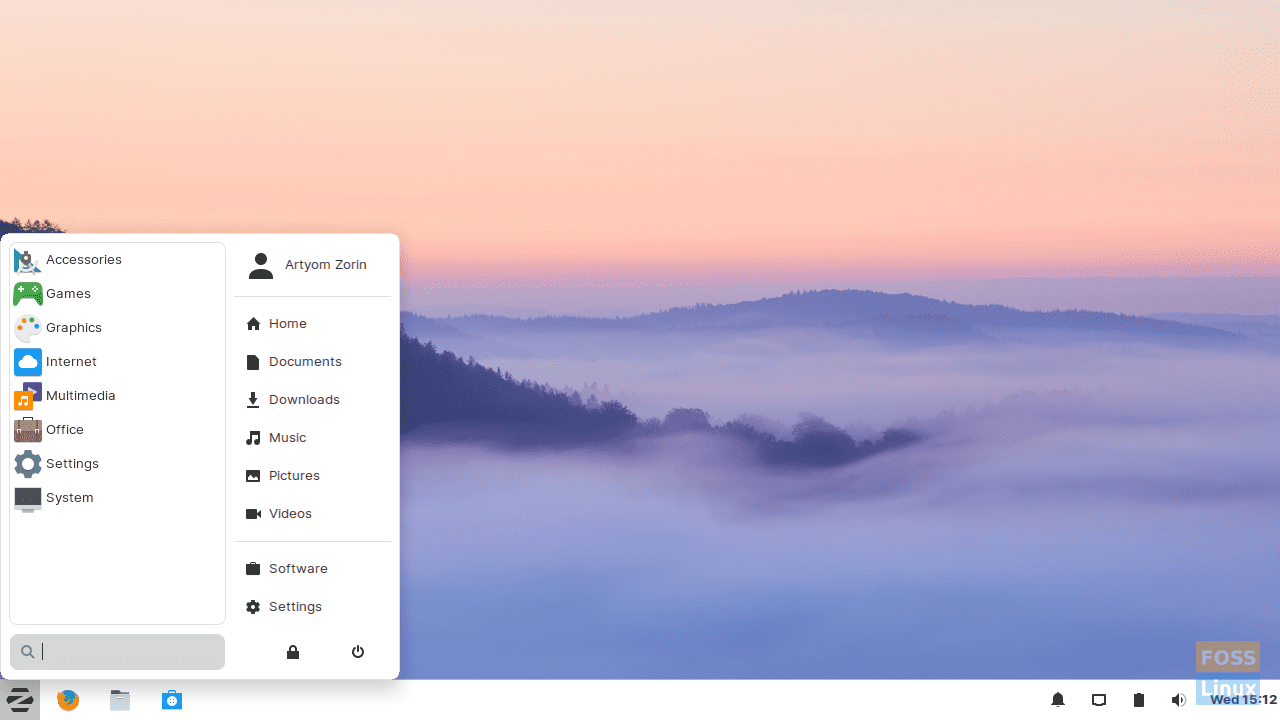 Zorin OS 15 Lite Desktop