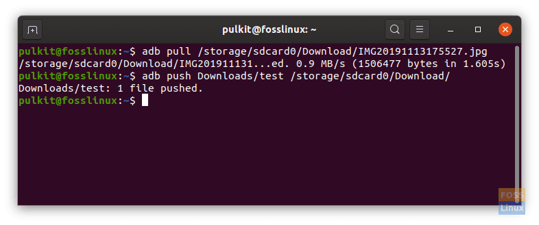 adb pull command