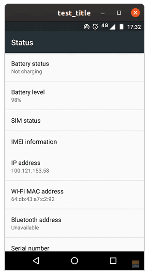 IP Address on phone