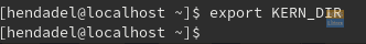 Export The KERN_DIR Environment Variable