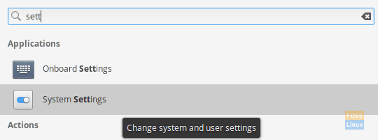 Open Elementary System Settings