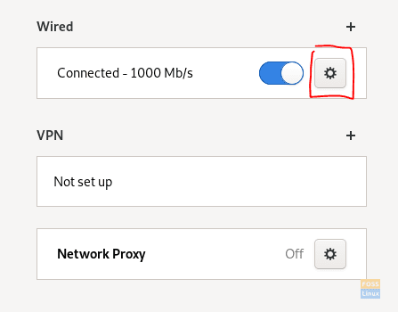 Open Settings For the System Network Interface