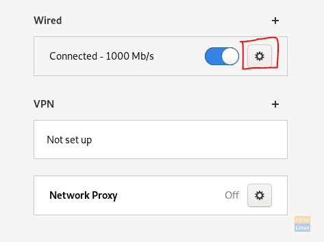 Open The System Network Settings