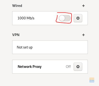 Turn On The Wired Settings